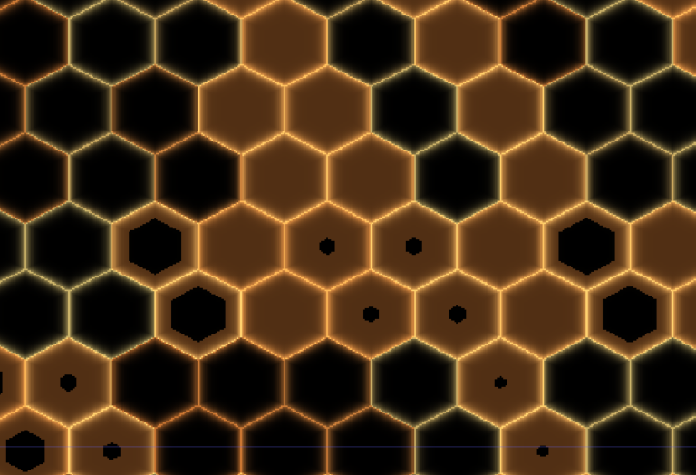 pixelated hex background