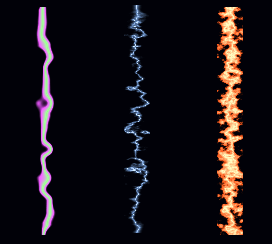 2D Electric arc, plasma effect