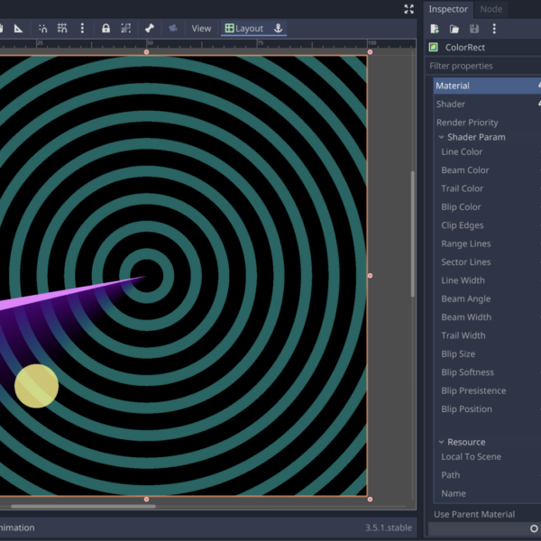 Radar with trace blip Godot Shaders Radar with trace blip Godot Shaders