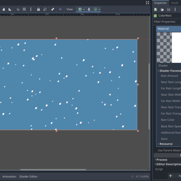 Rain and Snow with Parallax Effect - Godot Shaders