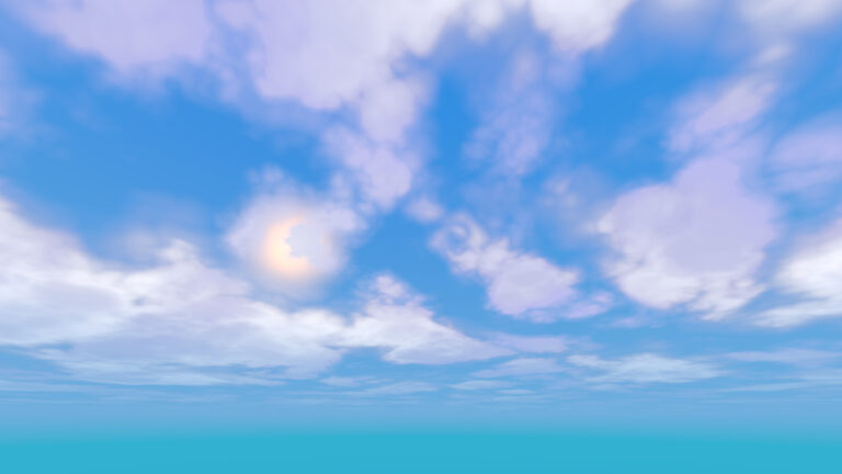 Stylized sky with procedural sun and moon