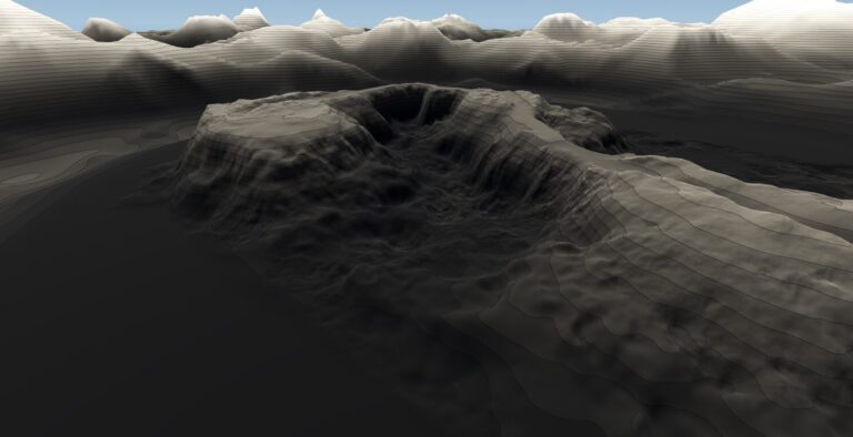 Surface contour lines