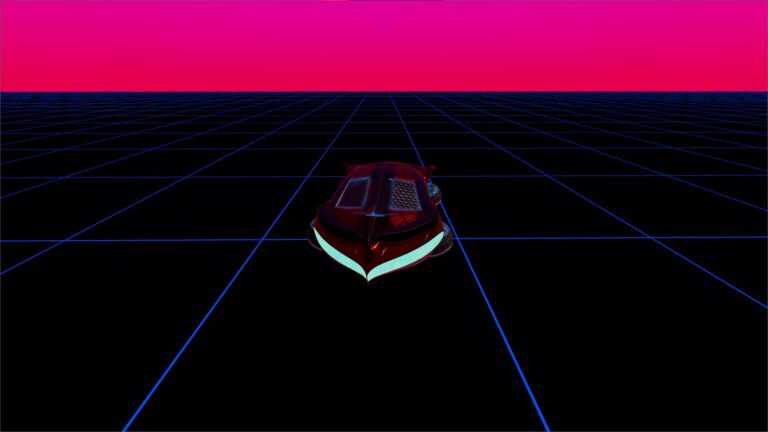 SynthWave Grid shader