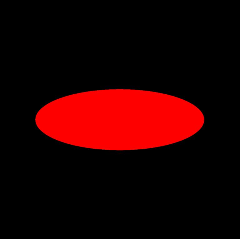 Ellipse with customizable size, position, rotation, color