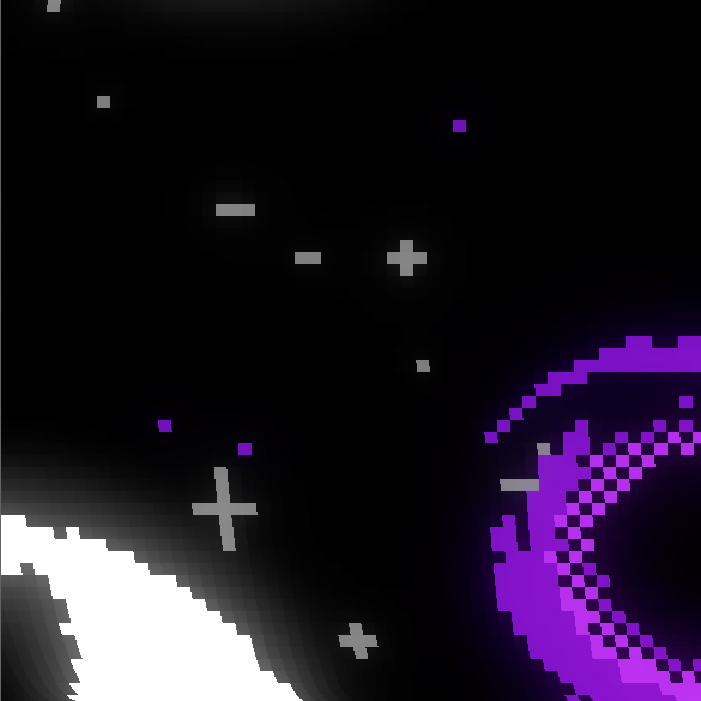 pixelate to bulged grid