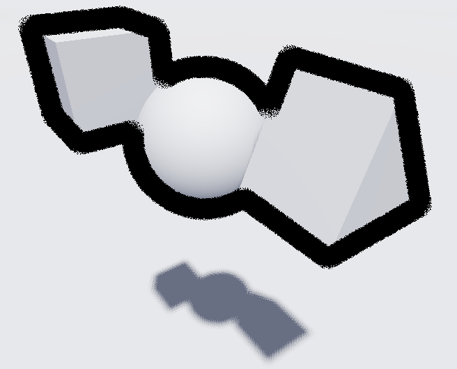 Thick outline post process shader