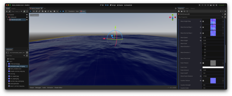 Realistic Water Shader with Foam,Droplets,Caustics,Waves