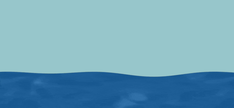 2D water surface with wave and noise