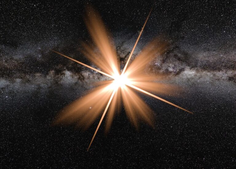 Starburst effect 3D (astronomy)