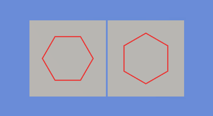Single SDF hex outline overlay