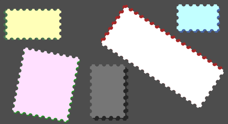 Post stamp border