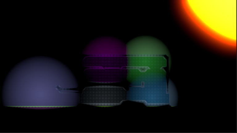 2D sdf lighting shader without shadows or light occlusion + (optional) pixelated lighting and hdr 2d