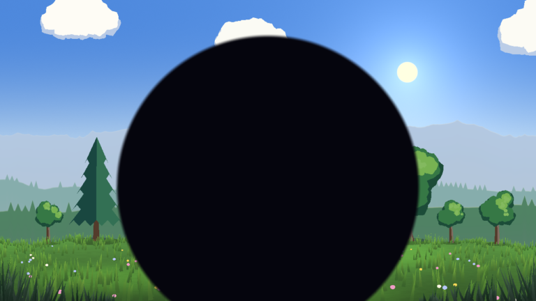 Circle wipe scene transition